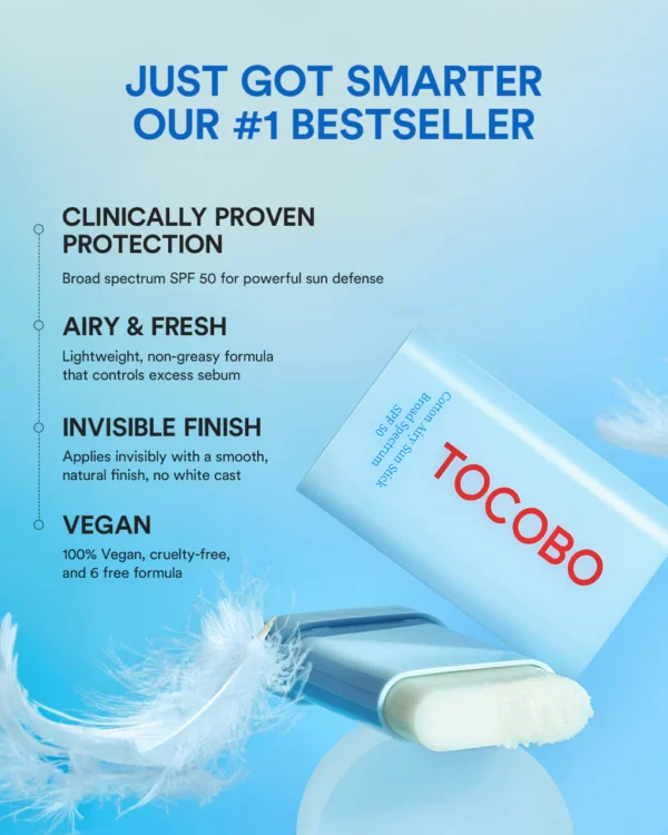 Protector Solar Tocobo Cotton Airy Sun Stick SPF 50+ Duo